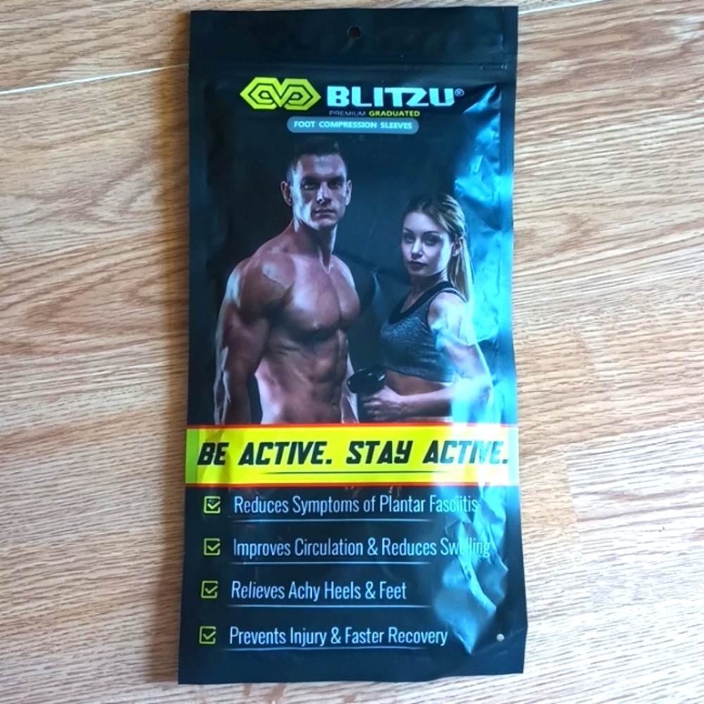 NWT Blitzu Premium Graduated Foot Compression Sleeves XXL Unisex White
